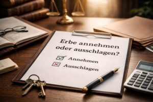 Erbe annehmen oder auschlagen 
